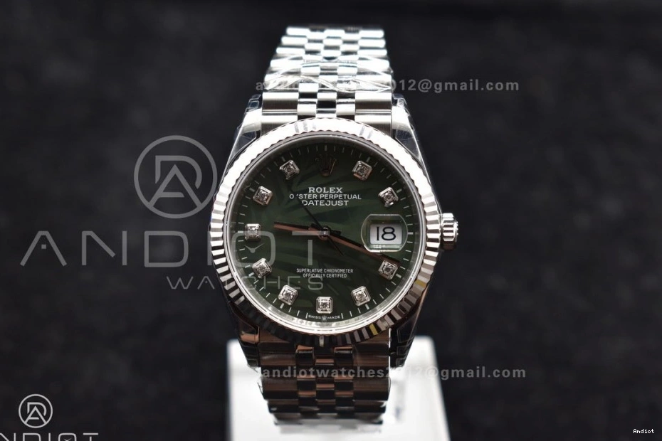 573 Best Green Bracelet Diamond VS VSF 36 ModernLook On Edition Jubilee SS 904L 126234 1:1 DateJust Steel Dial 0812